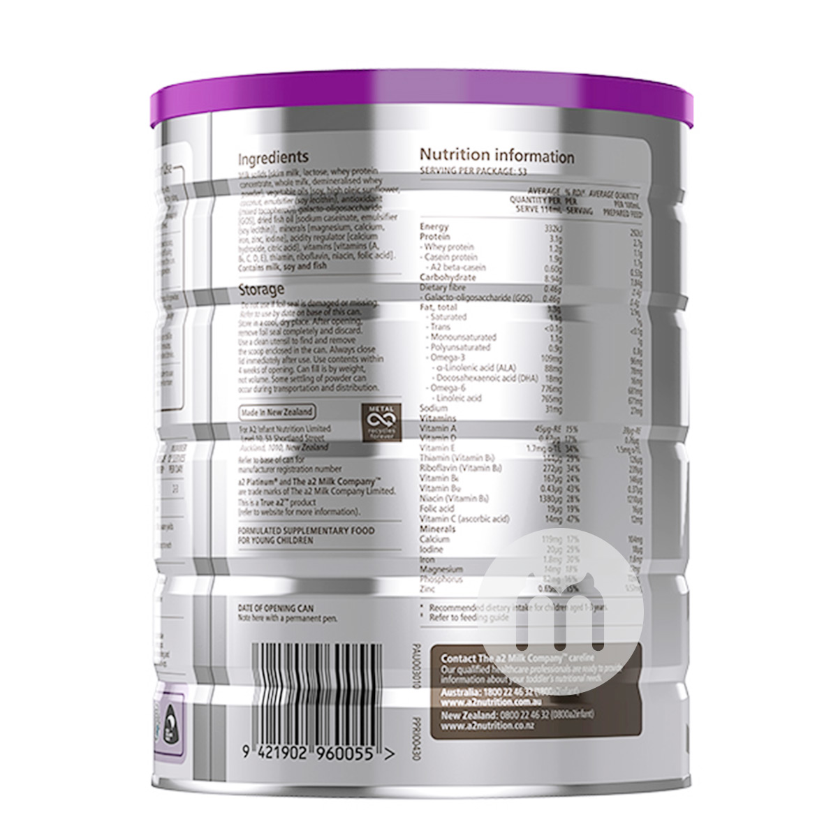 A2 Australian platinum infant milk powder 3 stages * 6 cans