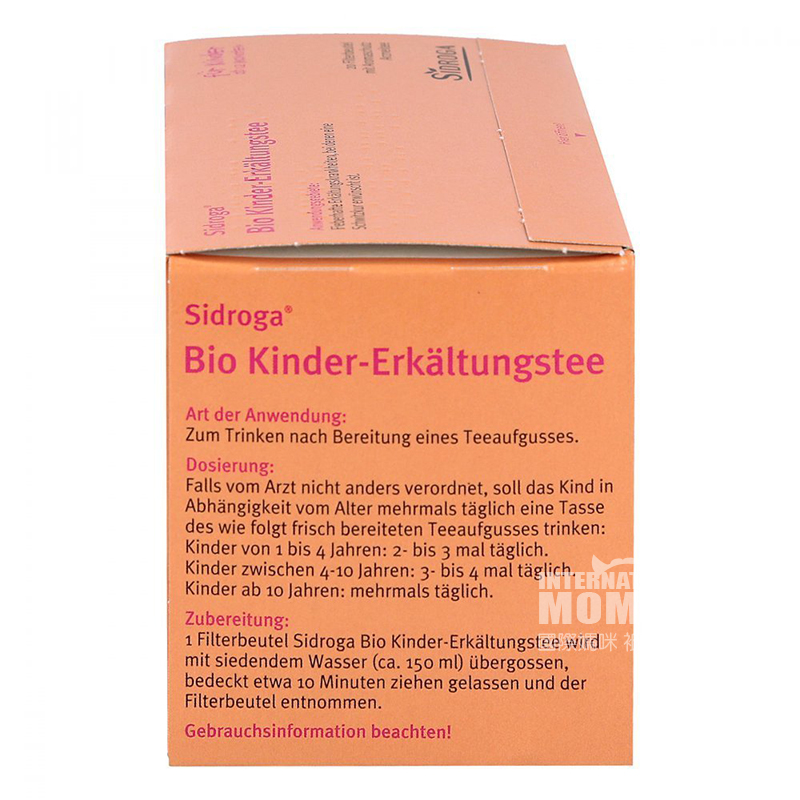 SIDROGA German Organic Children's Herbal Tea Bags to Relieve Colds and Fever