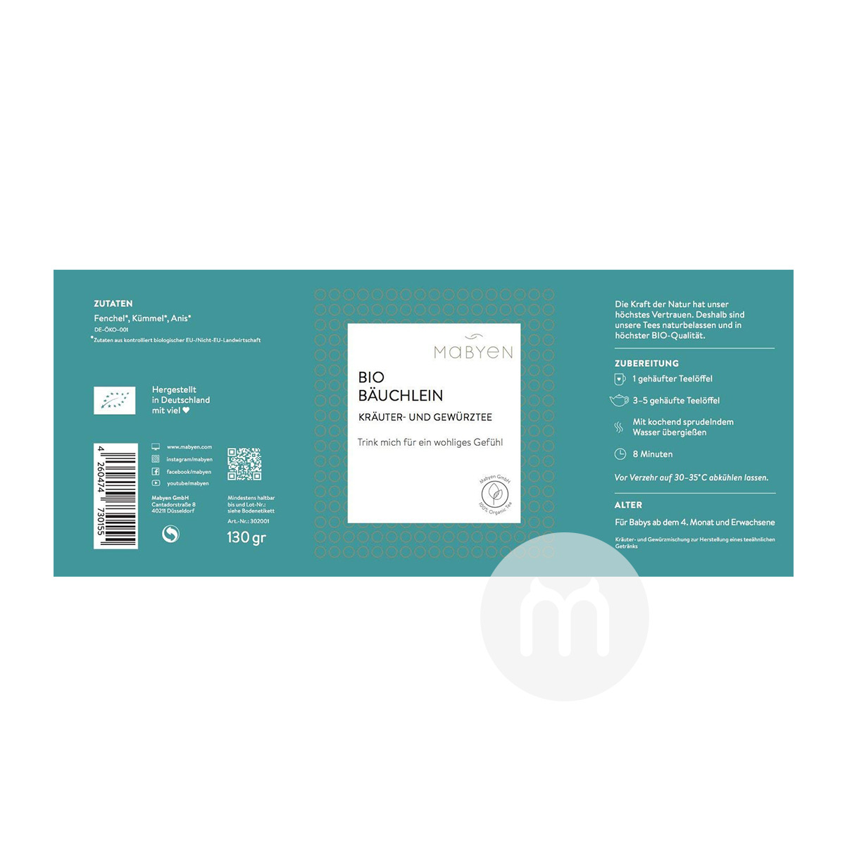 Mabyen German Baby Organic Fennel Tea