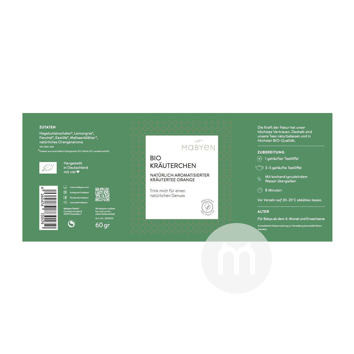 Mabyen German Baby Organic Herbal Tea