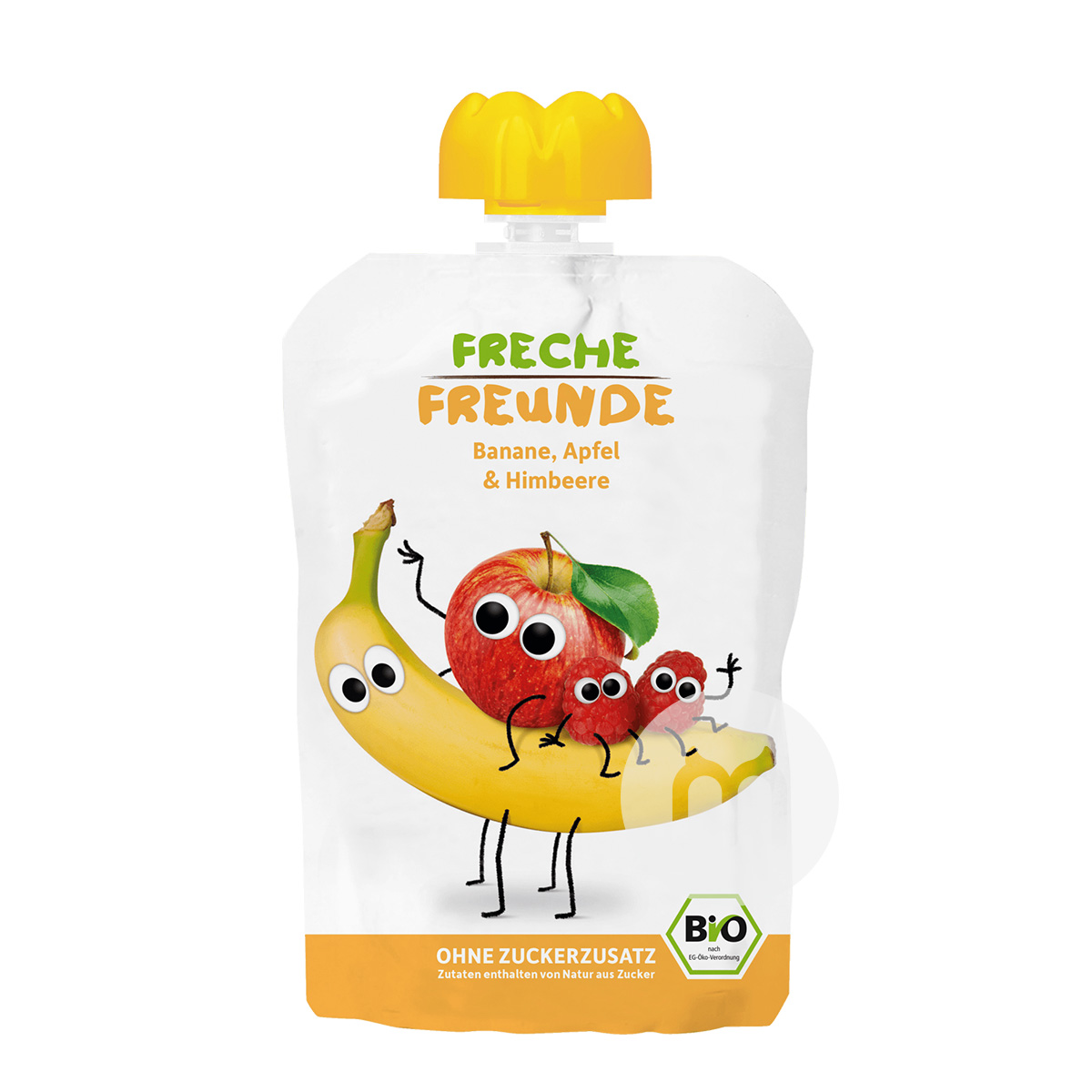 Erdbar Germany  Organic Children`s fruit paste sucking Le apple Banana and strawberry*6 pieces