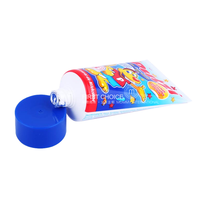 Putzi Germany baoerzi Children's tooth care toothpaste containing calcium can be swallowed overseas original
