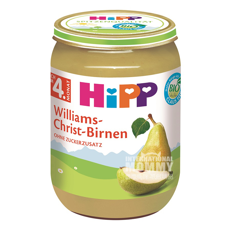 HiPP German Organic Williams Pear Puree over 4 months old 190g*6 