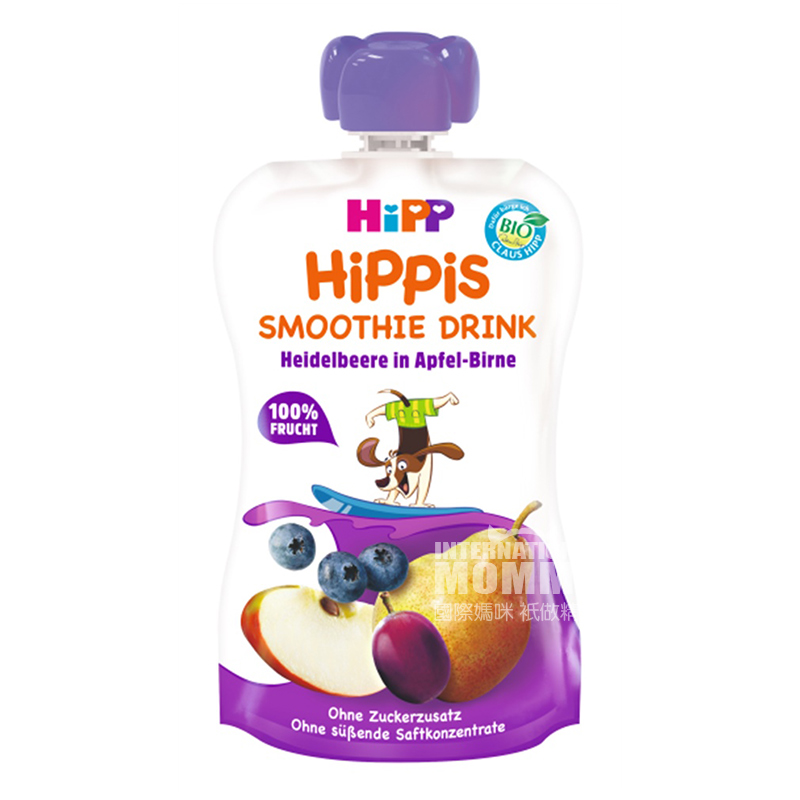 HiPP German Organic Apple Pear Blueberry  Sucking over 12 months old 120g*6