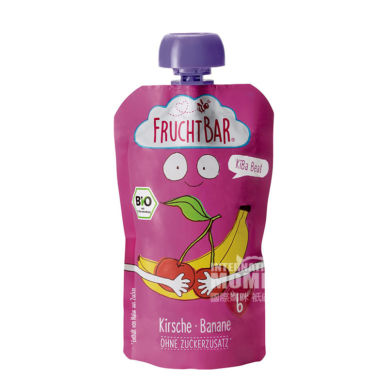 FRUCHTBAR German Organic Cherry Banana Puree Sucking over 6 months old 120g*8