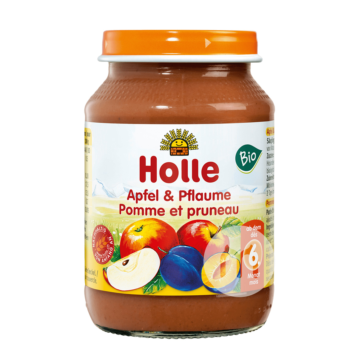 [2 pieces]Holle German Organic Apple Plum Puree over 6 months