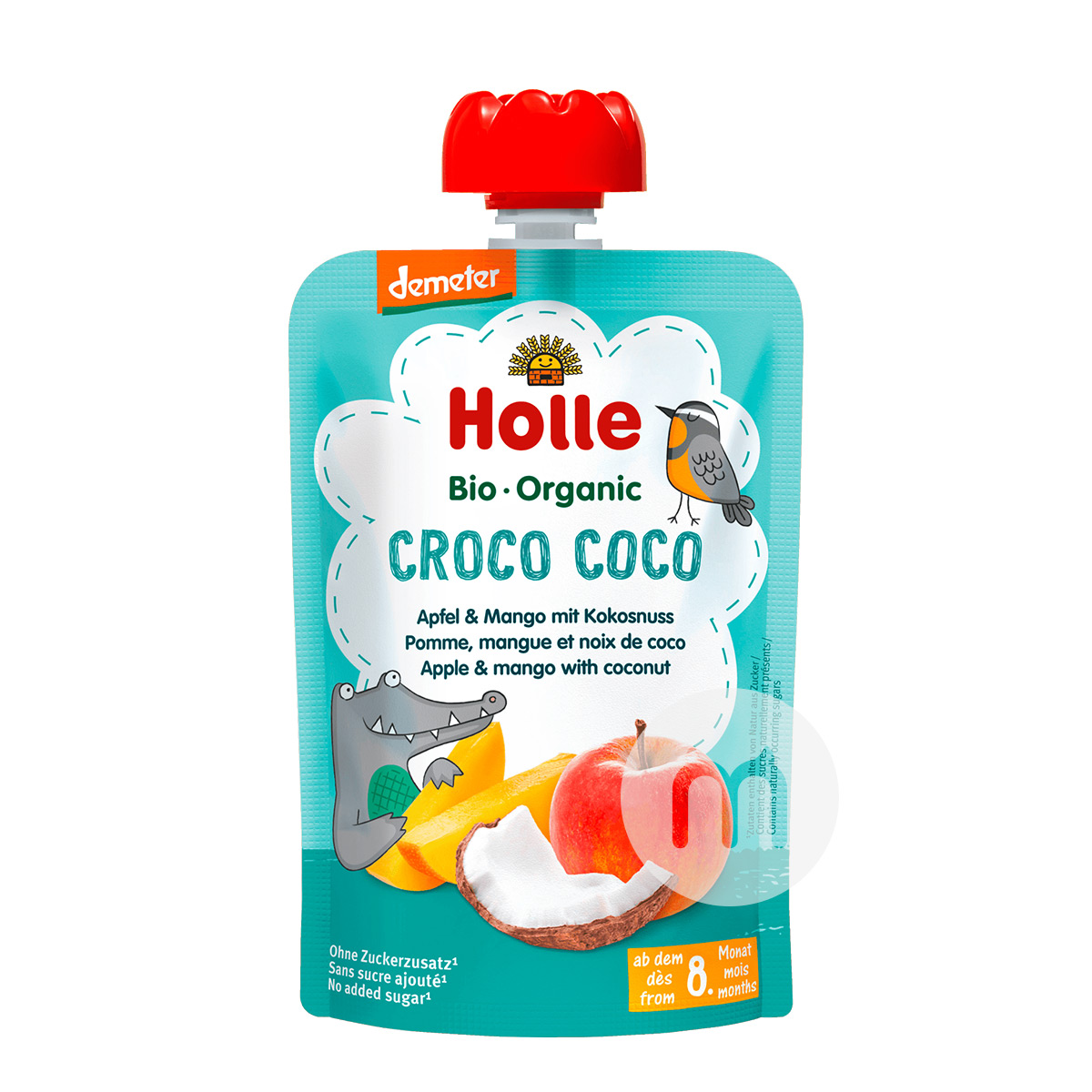 Holle German Organic Apple Mango Coconut Puree Sucking 100g*6