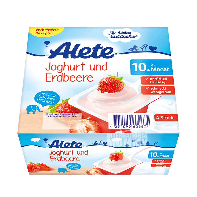 [2 pieces] Nestle German Alete Series Semolina Vanilla Milk Cup 400g+Strawberry Yogurt Cup 400g 