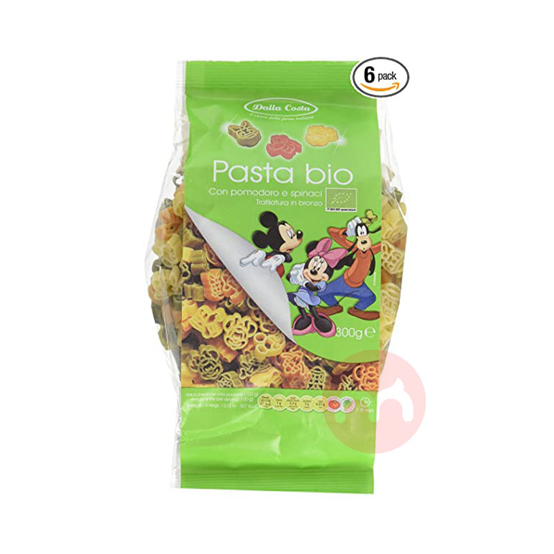 Dalla Costa Italian Dalla Costa Organic Baby Three-color Mickey Mouse Noodles 6 Packs Original Overseas