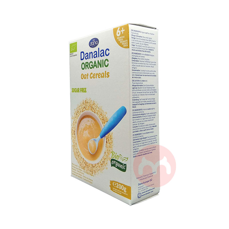 [3 pieces] Danalac Swiss Danalac Organic Sugar-Free Oatmeal for Babies over 6 Months Old Overseas Original Edition